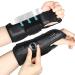 Adjustable wrist guard knob with aluminum support suitable for men and women providing wrist support for the left and right hands. Wrist guard - used for sprains arthritis myositis ligament Black