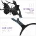 minkissy Womens Headbands Antler Headband Tree Branches Headdress with Butterflies Halloween Deer Horn Cosplay Costume Hair Accessory for Women Womens Hair Accessories Black - Buy Online on GoSupps.com