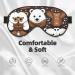 Ultra-Soft Light-Blocking Eye Mask - White Bear & Brown Bear Print for Comfort & Restful Sleep | International Shipping Available - Buy Online on GoSupps.com