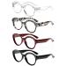 Eyekepper 4 Packing Round Reading Glasses Women Large Frame Stylish Readers +1.75 4pcs-mix 1.75 Diopters