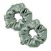 LILYSILK Silk Hair Scrunchies for Frizz Prevention 100% Mulberry Silk Hair Ties for Breakage Prevention Elastic Polytail Holders(Avocado-Green 2Pcs) 2 Count (Pack of 1) Avocado Green 2Pcs