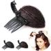3Pcs Brown Perfect Puff Hair Head Cushion Set | Invisible Fluffy Hair Pad Sponge Clip | Bun Bump Up Volume Hair Base | Ideal for Women and Girls - Buy Online on GoSupps.com