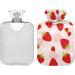 Strawberry Hot Water Bottle with Cover - 2L Pain Relief & Heat Therapy | Perfect for Cold Therapy - Buy Online on GoSupps.com