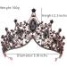 Aceorna Baroque Queen Crystal Wedding Crown - Black Rhinestone Tiara for Women - Buy Online on GoSupps.com