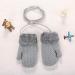Toddler Kids Winter Warm Thick Plush Short Knitted Gloves With String for 1-3Yrs Grey - Buy Online on GoSupps.com