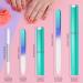 6 Piece Green Glass Cuticle Pusher and File Set with Case - Double Sided Glass Files and Cuticle Trimmer for Manicure Nail Care - Buy Online on GoSupps.com