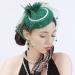 MOYAGA Green Fascinator - Green Fascinators for Weddings Green Feathers and Flower and Pearl for Hats Hair Feathers Clip Vintage Pearl Wool Beret Feather Mesh Hair Accessory - Buy Online on GoSupps.com