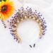 IYOU Halo Wedding Headband Crystal Blue Hair Bands Crown Beads Party Bridal Hair Accessories for Women - Buy Online on GoSupps.com