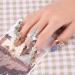 Stylish Crystal Nail Ring - Aluminum Alloy Nail Accessories for Parties | Shop Now! - Buy Online on GoSupps.com