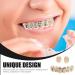 Abaodam 1 Set Golden Teeth Grills Hip Hop Vampire Fangs Fake Teeth Props Jokers Teeth Caps Top Bottom Teeth Grill Costume - Buy Online on GoSupps.com