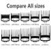 Wahl Professional Hair Clipper Guards Guides 10 Pcs #3170-400- 1/8 to 1 - Black-10 pcs - Fits All Clippers - Buy Online on GoSupps.com