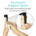 Vive Trigger Finger Splint Brace - Finger Support for Curved or Broken Fingers - Adjustable Breathable Fit - Aluminum Pain Relief Guard - Black - Buy Online on GoSupps.com