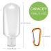 LotFancy Travel Bottles with Keychain - 70ml (2.4oz) - 15Pc Carabiner Bottles - Refillable Squeeze Bottles for Hand Sanitizer - Leakproof - 15 Labels Included - 15 Packs - Buy Online on GoSupps.com