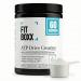 Fit Boxx ATPDrive Micronized Creatine Monohydrate Powder | 5g High Absorption Creatine Supplement for Strength, Muscle Recovery & Focus Unflavored, Vegan, Non-GMO, Gluten-Free, 60 Servings