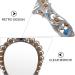 Heallily Vintage Peacock Mirror Comb Set - Metal Handheld Makeup Mirror and Comb Set for Girls - Foldable Retro Design (Silver) - Buy Online on GoSupps.com