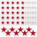 Star Helmet Stickers Football Baseball Helmet Stickers 1-1/8 Inch Vinyl Sports Helmet Stickers and Decals Self Adhesive Hockey Stickers for Hockey, Lacrosse, Batting Clear Print Red 8