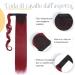 23-inch Dark Red Synthetic Clip-in Ponytail Extension | Straight Hairpiece - Buy Online on GoSupps.com