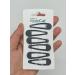 6 PCS Metal Snap Hair clips Snap Pins Hair Grip 5CM Long (Grey)