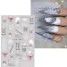 Christmas Nail Stickers 9 Sheets Self-Adhesive Nail Decal Socks Snowflake Red Nail Art Decoration Design Supplies - Buy Online on GoSupps.com