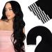 Youngsee Extensions Real Hair Tape Black 60cm Tape In Extensions Black Tape Extensions Real Hair Lang Tape Hair Cancer Tape Real Hair Invisible Tape Extensions Seamless 20 Stuck 50g #1 60 cm 2- #1