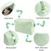 Large Mint Green Seersucker Cosmetic Bag | Makeup Pouch Travel Toiletry Case - Buy Online on GoSupps.com