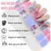 Gel Nail Stickers - 20 Stickers Gel Nails Strips - Soft Self-Adhesive Gel Nail Stickers - Salon-Quality Glitter Gel Nail Strips - Nail Wraps No Need UV/LED Lamp Lasting for 15 Days (Blue Pink A) Blue Pink A - Buy Online on GoSupps.com