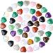 XIANNVXI 50 Pcs Crystals Heart Stones Crystals Decor Multicolour Love Puff Cute Assorted Crystals Bulk Decorative Accessories for Room Wedding Anniversary Decoration Multicolour-50pcs