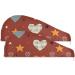 Plaid Hearts & Stars Hair Towel 2 Pack | Super Absorbent Quick Dry Hair Turbans for Women & Girls - Buy Online on GoSupps.com