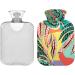 NAANLE Cartoon Tropical Leaves Hot Water Bottle - 2L for Pain Relief & Warmth | Ideal for Back Hand & Foot Therapy - Buy Online on GoSupps.com