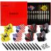 Rose Kuli Professional Steel Tip Darts Set 12 Pack - 22-26g Metal Tipped Darts with Aluminum Shafts, Brass Barrels, Extra Flights, and Case - Buy Online on GoSupps.com