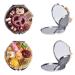 Aejvw Travel Makeup Mirror for Handbag and Pocket Compact Portable Folding Cute Handheld Mirror 2-Sided Small Purse Mirror 2.67 inch Set of 2 Brown