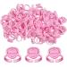 Fenshine 100 PCS Lash Glue Holder Glue Ring Cups Lash Extension Volume Lashes Quick Blossom Cups for Eyelash Extension Supply 2 Methods of Use (Pink)