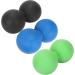 Verdant Touch Fitness Fascia Ball Set - Portable TPR Yoga Massage Balls for Muscle Relaxation | Black Green Blue - Buy Online on GoSupps.com
