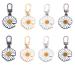 DHER Zipper Zipper Metal Zipper Tabs Pull Removable Zipper 8 Pieces Zipper Puller Removable Zipper Head Replacement Zipper Head (Daisy 4 Colors)