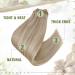 Easyouth Blonde Highlight Weft Human Hair Extensions - 18 Inch Ash Blonde Remy Weft Hair 100g - Buy Online on GoSupps.com