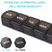 Large Weekly Pill Organizer 2 Pack | BPA Free | 7 Day Vitamin Case with XL Compartments | Travel Friendly | Black & White - Buy Online on GoSupps.com