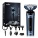 Sejoy Electric Razor for Men face, Shavers for Men pubic Hair and Beard, 5 in 1 Dry Wet Waterproof Rotary Men's Face Shaver Razors, Cordless USB Rechargeable for Shaving, Ideas Gift for Dad Husband Blue