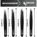 Precision Tweezers Set for Eyebrows and Facial Hair - 4-Piece Slant and Pointed Tweezers with Case - High Precision Plucking Tool - 3.77 inch - Black - Buy Online on GoSupps.com