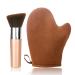 VNITT 2 IN 1 Self Tanning Mitt Applicator Kit Set Self Tan Mitt Self Tanning Glove and Self Tanner Brush Sunscreen Brush- Fake Tan Applicator for Face and Body Hands Legs