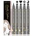 LemonSac 4 Pcs Double-sided Liquid Eyeliner Pencil Pen  with Eye Makeup Stamp Super Slim Gel Felt Tip  Waterproof Smudgeproof Long Lasting Eyeliner Eye Makeup Tool-Heart  Star Moon  Flowers (4PCS)