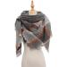 Cozy Triangle Scarf for Women | Floral Autumn Winter Wrap | One Size Gray Scarf - Buy Online on GoSupps.com