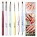 Nail Art Brushes Set  6pcs Gel Polish Nail Art Design Pen Painting Tools with Nail Extension Gel Brush