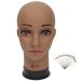 BHD BEAUTY Bald Mannequin Head Brown Female Professional Cosmetology for Wig Making, Display wigs, eyeglasses, hairs with T pins 22'' 22 Inch (Pack of 1) Brown