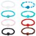 FREEBLOSS 8Pcs Bracelets Nausea Bracelet Handmade Sea Sickness Bracelets Adjustable Round Beaded Stretch Bracelet Nausea Relief Bracelets for Car Travel Sickness