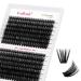 Fadlash Individual eyelashes 280PCs 50d+60d Mix D Curl Wimpernb schel naturally looking eyelashes DIY eyelash extensions 8-16mm Individual eyelashes 10-18mm DH-50+60D-07-D