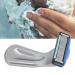 Premium Waterproof Manual Razor for Men - Portable Precise 6-Blade Shaver with Removable Quick Cutter (Matt Silver) - Buy Online on GoSupps.com