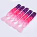 Showjarlly Jumbo Braid Art Hair Extensions - 24 Inch Ombre Kanekalon Braid - 5 Pack for Crochet Twist & Box Braids - Purple Peach & Light Pink - Buy Online on GoSupps.com