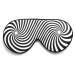 townssilk 100% Silk Sleep mask with Silk Adjustable Strap Comfortable and Super Soft Eye mask Ultimate Sleeping aid Blindfold DizzyingLines-Black Eudizzyinglines-black