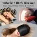 100% Mulberry Silk Sleep Mask - Complete Blackout Adjustable Nasal Wing Design - Ideal Travel Eye Mask for Men & Women - Perfect for Side Sleepers - Black - Buy Online on GoSupps.com