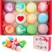 iHave Bath Bombs for Women, 12 Large Bath Bomb Set Bubble Bath Spa Gifts for Women, Natural Handmade BathBombs Rich in Essential Oils, Romantic Gifts for Her Large (Pack of 12)